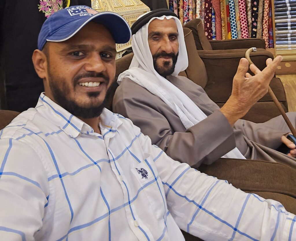sitting in lobby with my UAE patient